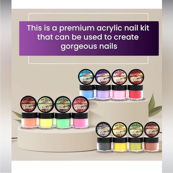 Mia Secret Fruity collection nails acry powder set 12 bottles - Picture 3 of 8